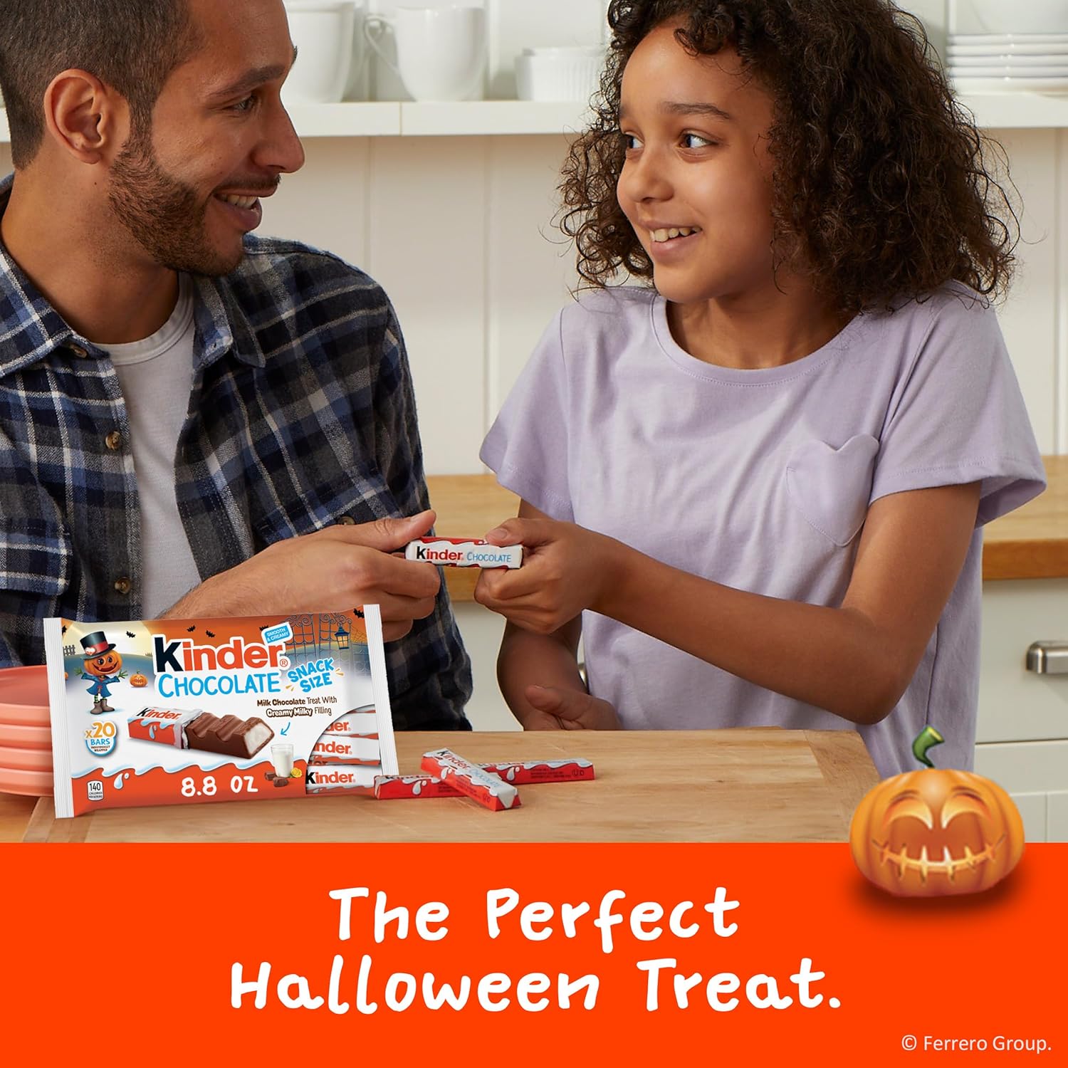 Kinder Chocolate Snack Bars – Pre-Portioned Individually Wrapped Milk Chocolate for Kid Lunches, Snack Drawers, and Classroom Treats, 20 Count, 8.8 oz
