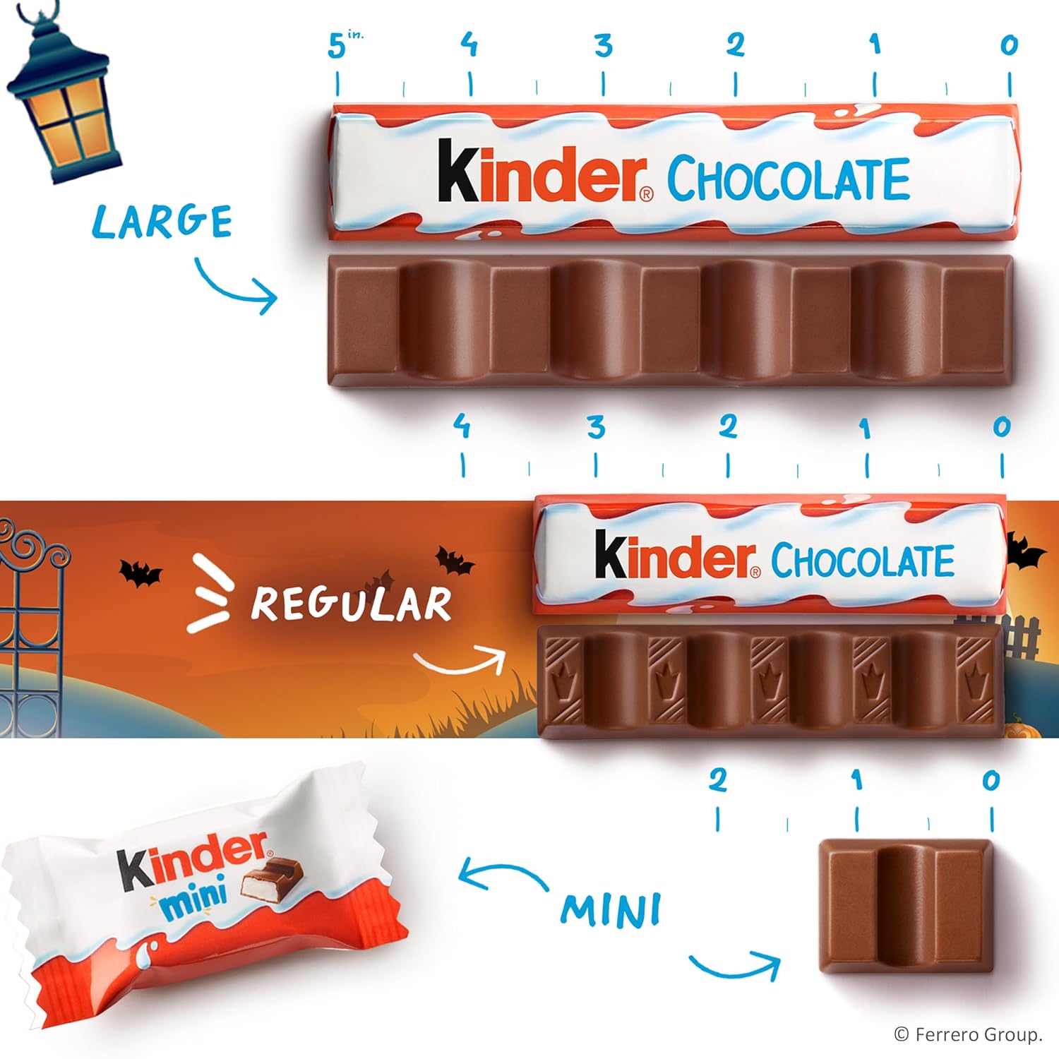 Kinder Chocolate Snack Bars – Pre-Portioned Individually Wrapped Milk Chocolate for Kid Lunches, Snack Drawers, and Classroom Treats, 20 Count, 8.8 oz