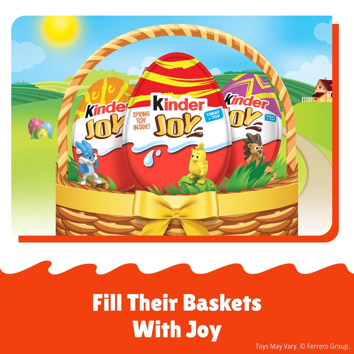 Kinder Joy Chocolatey Wafer Bites with Toy – Portable Snack for Camping and Picnic Outings, 15 Eggs