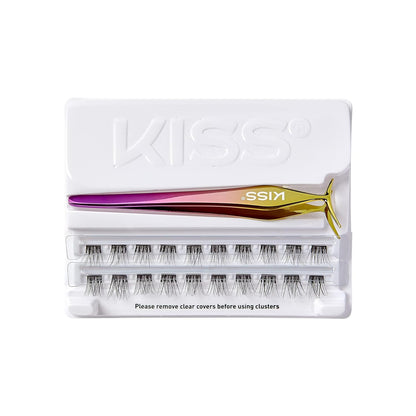 KISS imPRESS No-Glue Press-On Lashes – Irritation-Free Self-Adhesive Lash Clusters for Sensitive Eyes