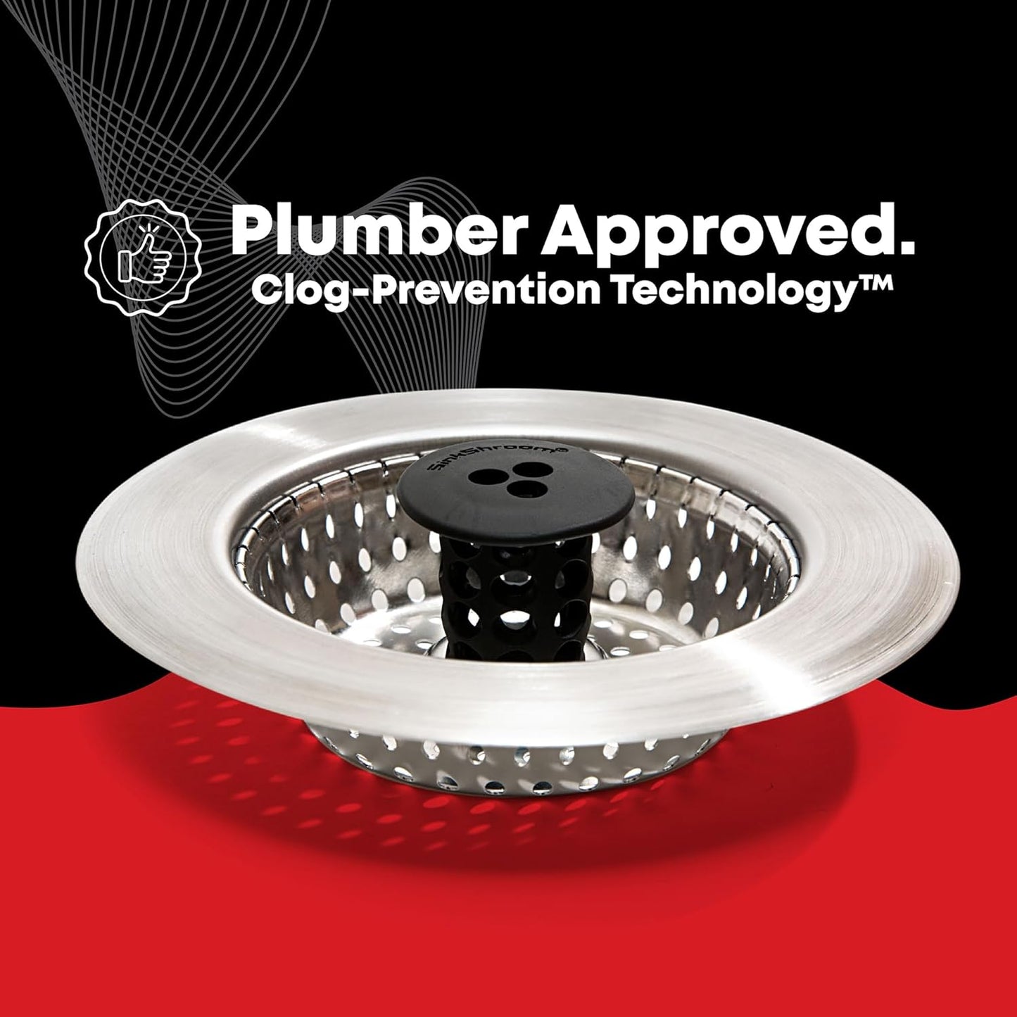 Kitchen SinkShroom Universal Sink Drain Strainer for Simple, Functional Kitchens with Neutral Finishes