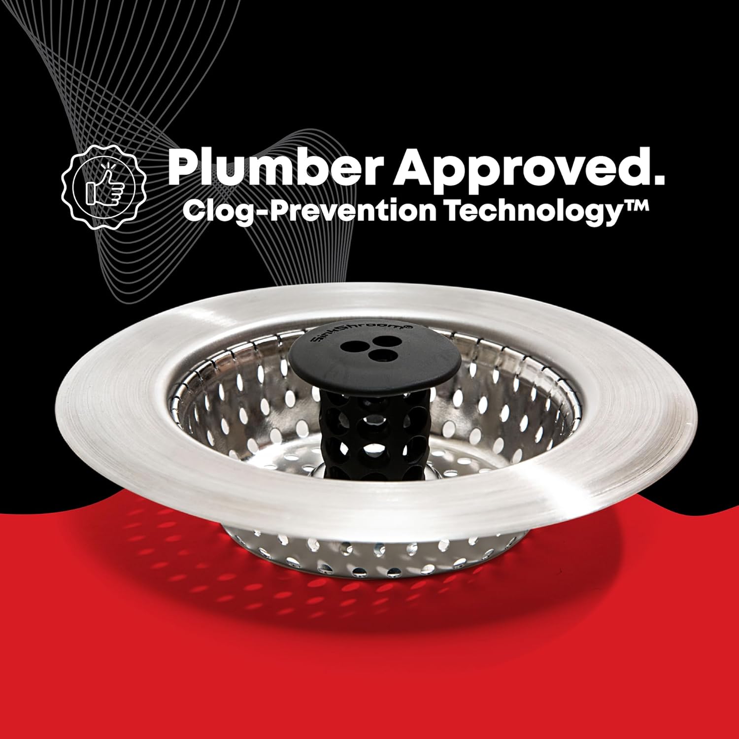 Kitchen SinkShroom Universal Sink Drain Strainer for Simple, Functional Kitchens with Neutral Finishes