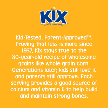 Kix Puffed Corn Cereal – Clean Ingredient Snack for Kids Lunchboxes and Road Trips, 18 oz