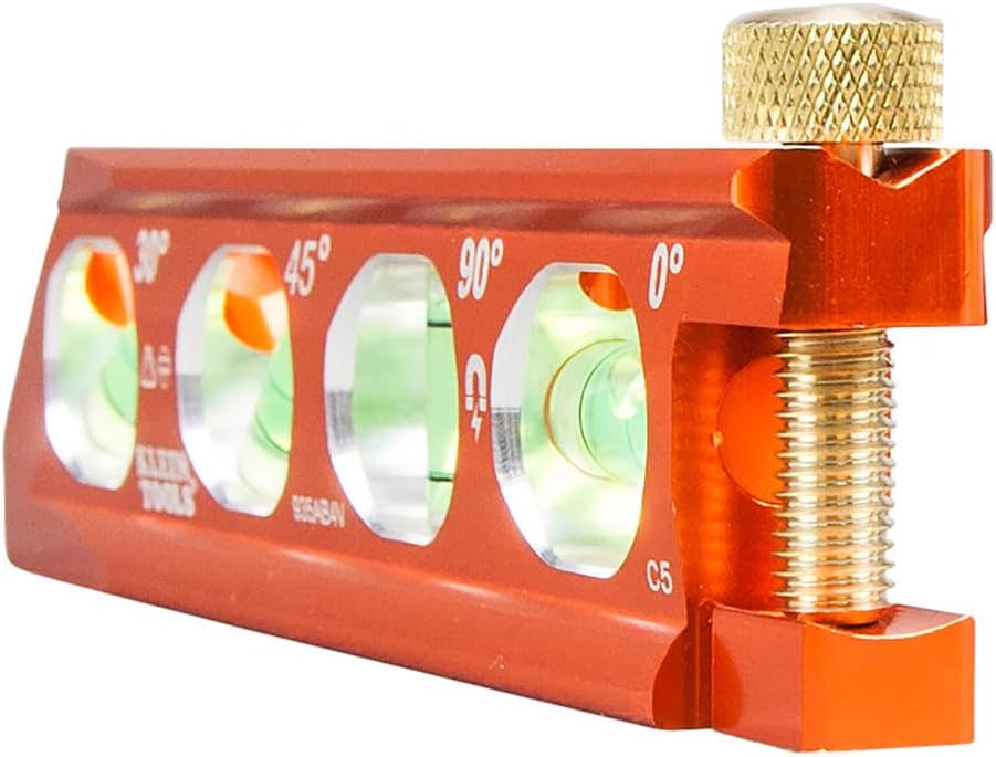 Klein Tools 935AB4V Pocket Level – 0/30/45/90 Reference Tool for HVAC Techs Setting Refrigerant Line Slopes