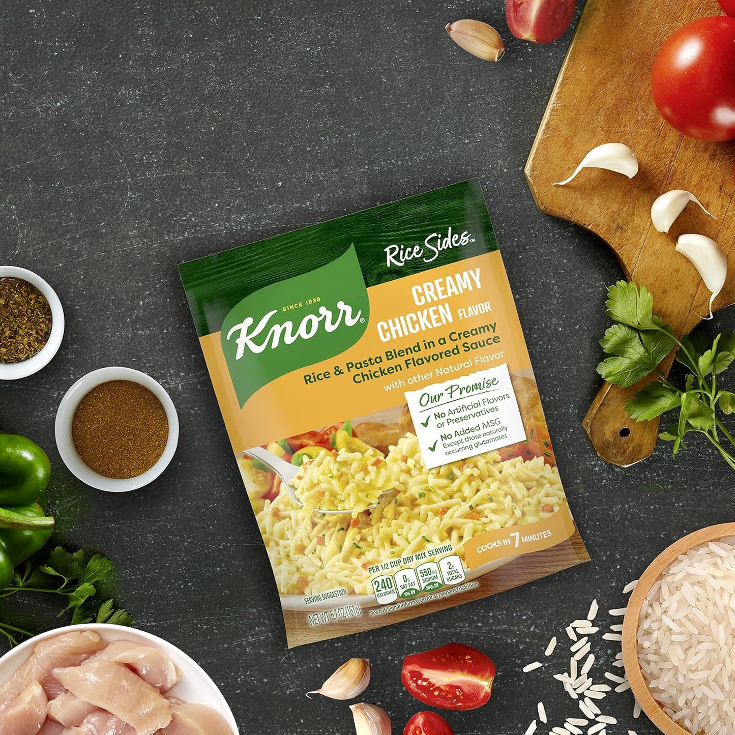 Knorr Creamy Chicken Flavor Rice – Quick 7-Minute Side for After-School Family Meals