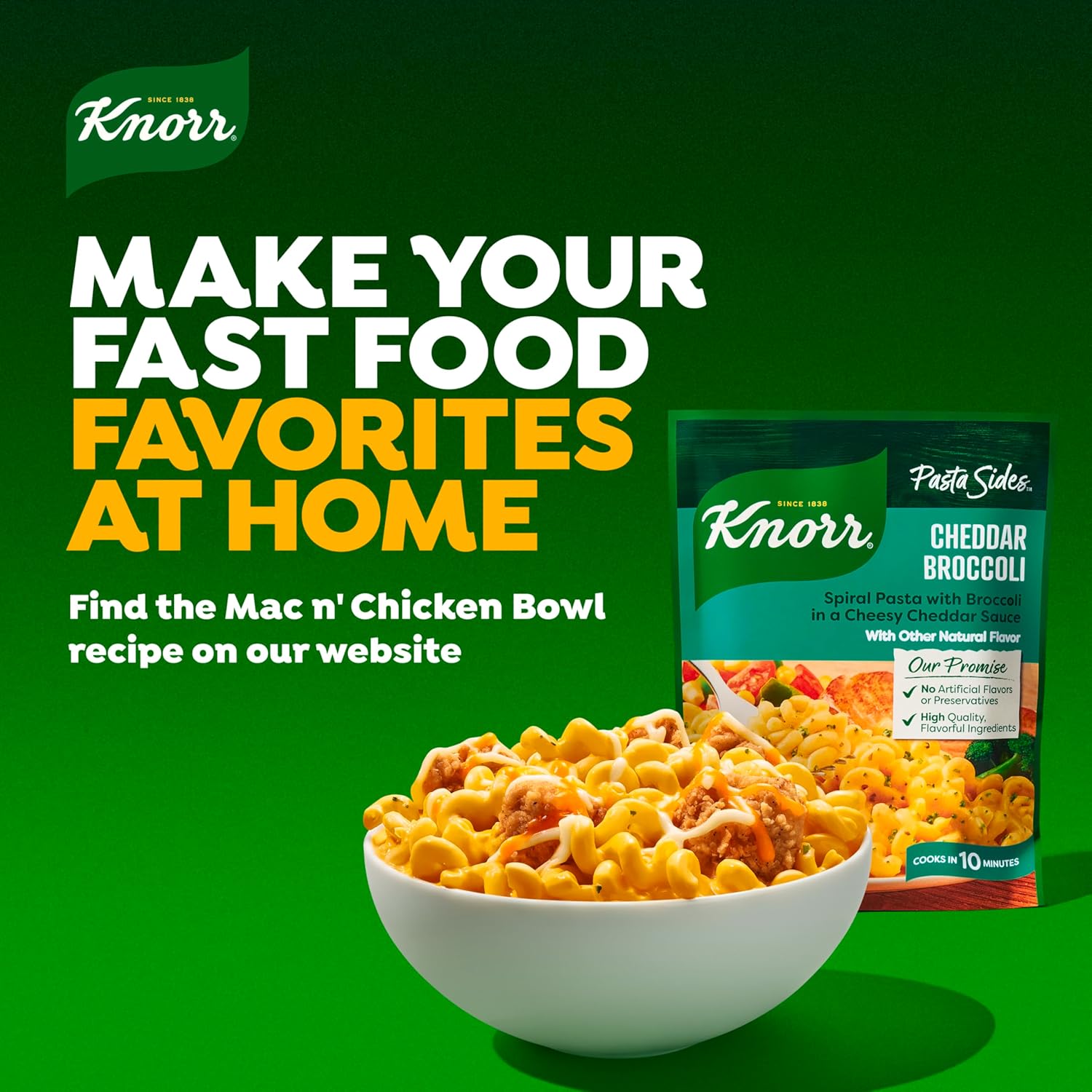 Knorr Pasta Sides Cheddar Broccoli Fusilli – 14 Flavor Variety Pack to Keep Weeknight Meals Nourishing and Fresh