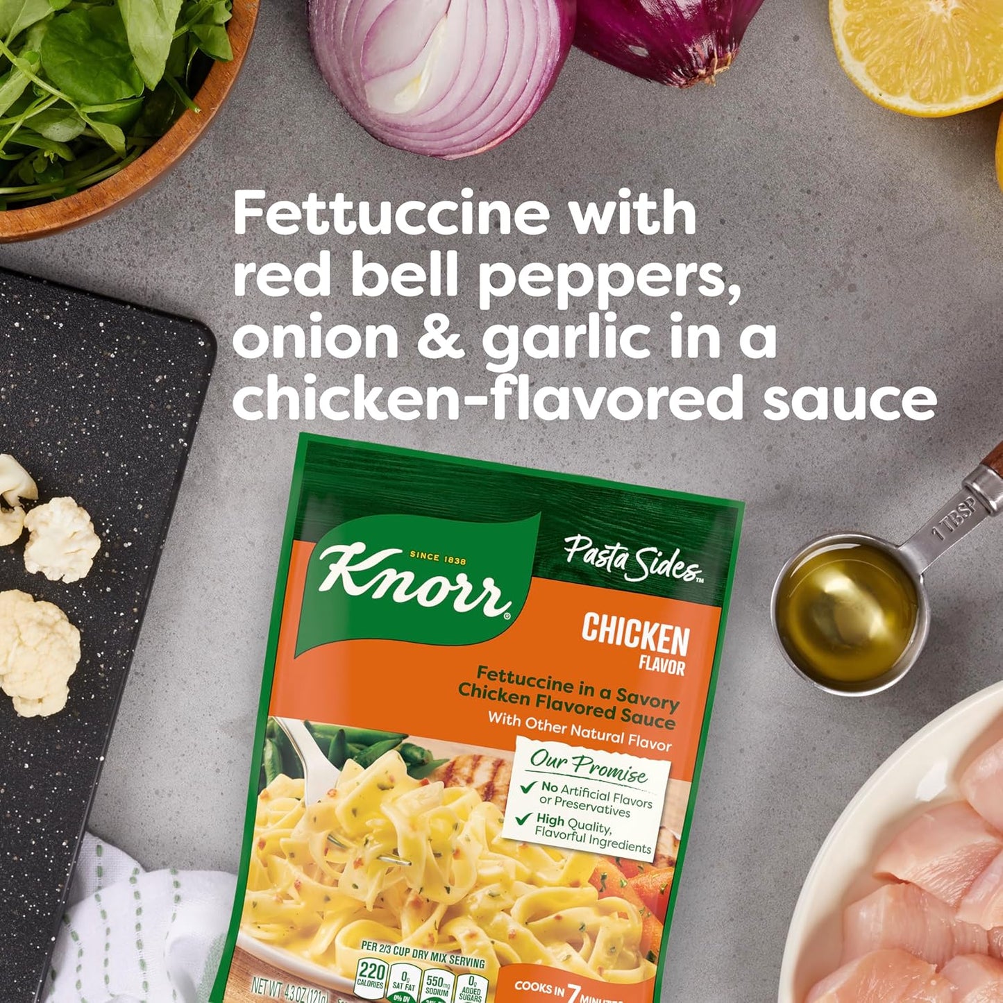 Knorr Pasta Sides Chicken Fettuccine – Easy Family Dinner Side for Chaotic Weeknight Suppers