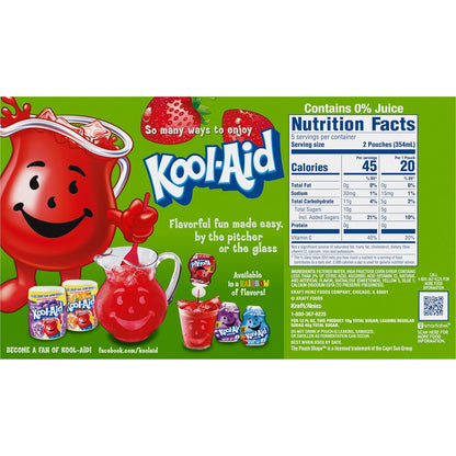 Kool-Aid Jammers Sugar-Reduced Kids Drink – Lower-Sugar Soda Alternative for Lunchboxes and Family Meals, 6 fl oz Pouches