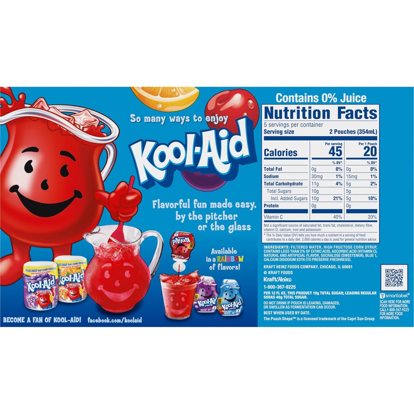Kool-Aid Jammers Tropical Punch Kids Beverage – Easy-Tear Pouches for Playdates, Birthday Parties, and Picnics