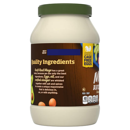 Kraft Avocado Oil Reduced Fat Mayo – Omega-3 Rich Condiment for Clean-Label Pantry and Macro-Friendly Meals