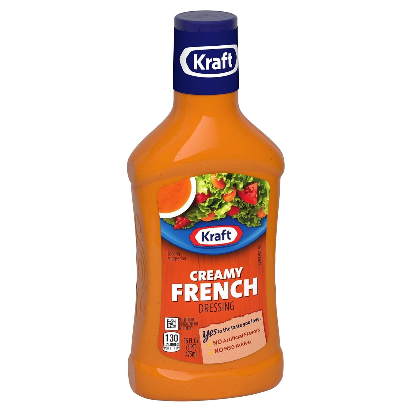 Kraft Creamy French Dressing – Reclosable Bottle for Busy Family Kitchens, 16 fl oz