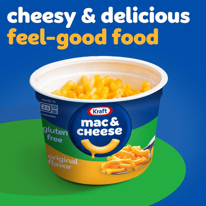 Kraft Gluten Free Mac & Cheese Cups – Portion-Controlled Comfort Food for Mindful Eating, 1.9 oz Single Serve
