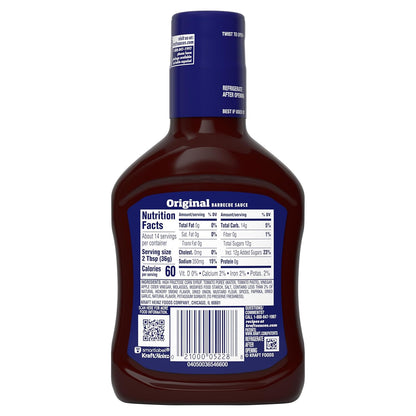 Kraft Original BBQ Sauce – Durable Plastic Bottle for Outdoor Grill Nights, Camping Trips, and Patio Parties