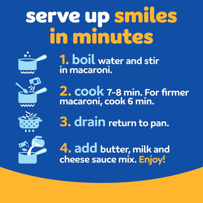 Kraft Original Mac & Cheese Bulk Family Box for Children, 7.25 oz Quick Stovetop Meal