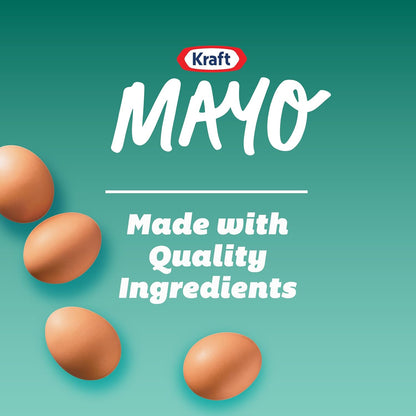 Kraft Real Mayo Creamy & Smooth Mayonnaise for Mindful Snacking and Lighter-Taste Keto Sandwiches, 30 fl oz Jar