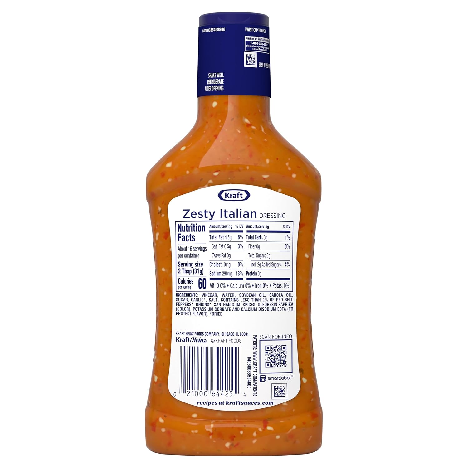 Kraft Zesty Italian Dressing – Crowd Pleasing BBQ Side for Backyard Family Cookouts