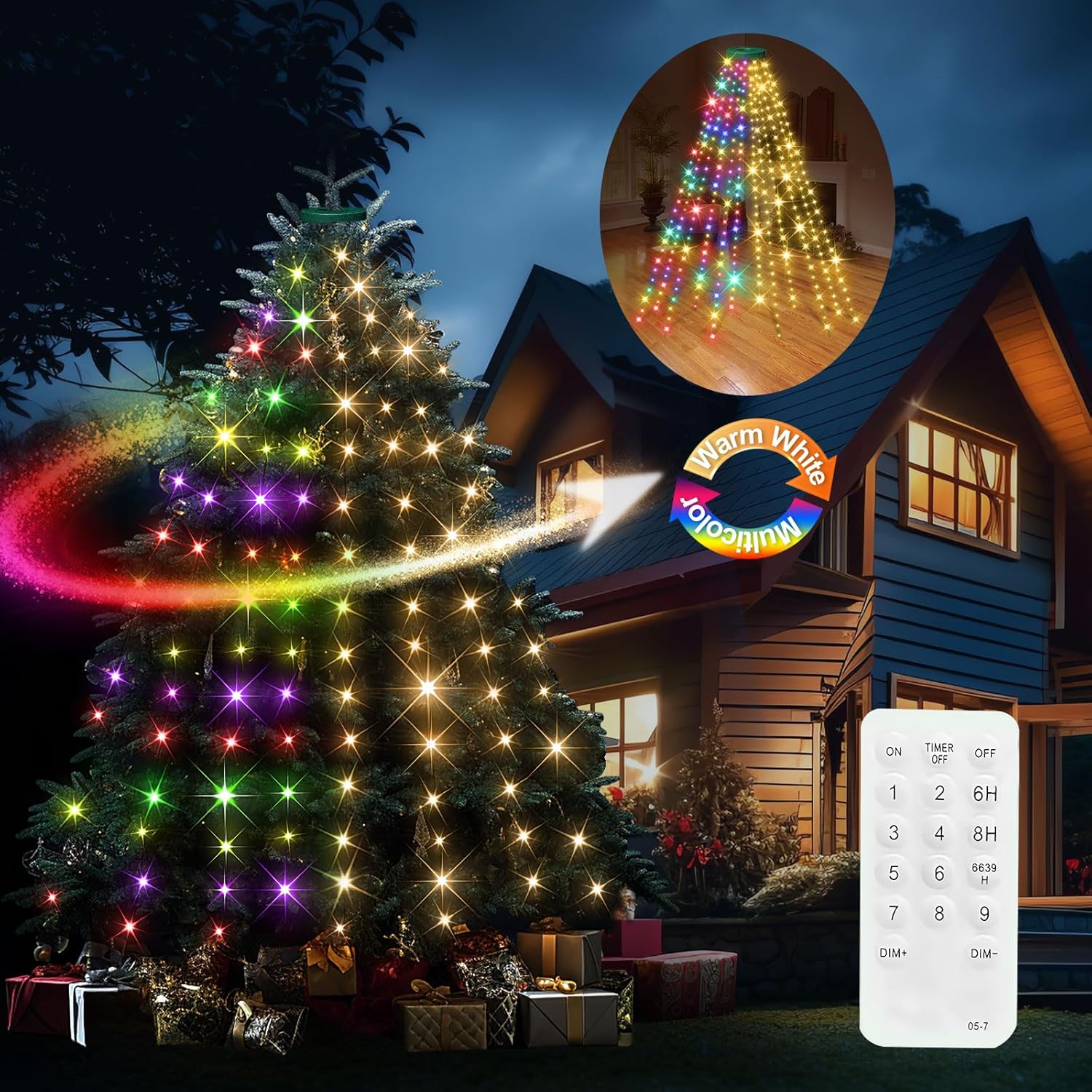 Kringle Bros All-Weather Holiday Lights – IP-Rated LED Tree Ring for Café, Hotel & Wedding Venue Displays