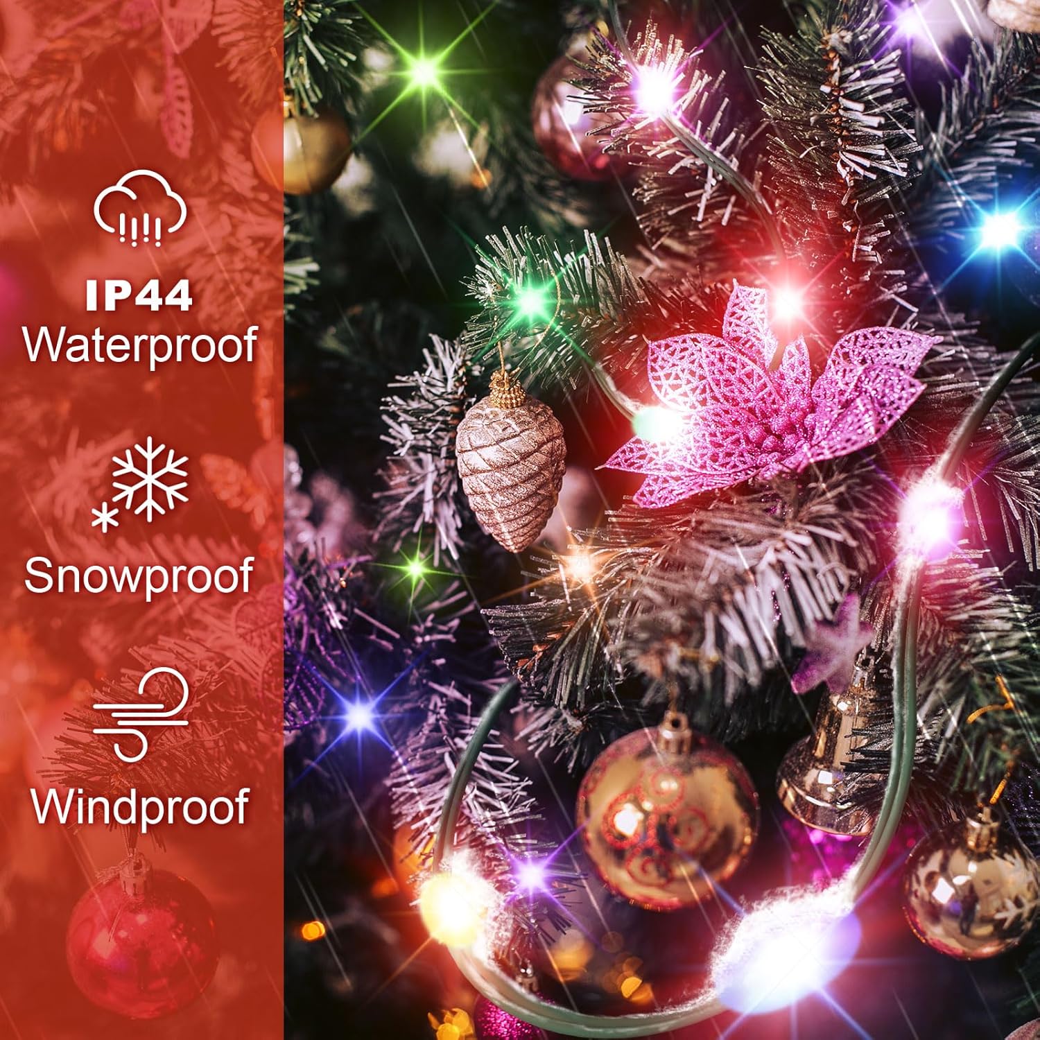 Kringle Bros All-Weather Holiday Lights – IP-Rated LED Tree Ring for Café, Hotel & Wedding Venue Displays
