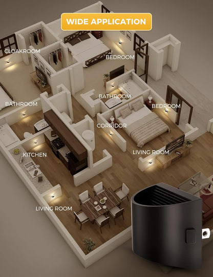 L LOHAS Neutral-Tone Night Light – Cement Gray and White Finishes for Modern Apartments