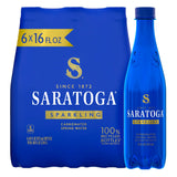 Saratoga Sparkling Spring Water – Elegant 16oz Cobalt Blue Bottles, 24 Pack for Sommelier Pairings & High-End Catering