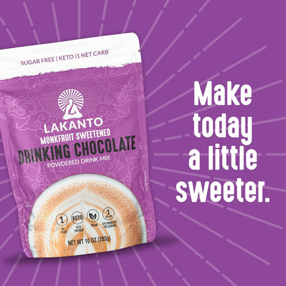 Lakanto Keto Drinking Chocolate - Daily Wellness Cocoa for Carb-Conscious Mindful Moments, Vegan Dutch Cocoa, 26 Servings