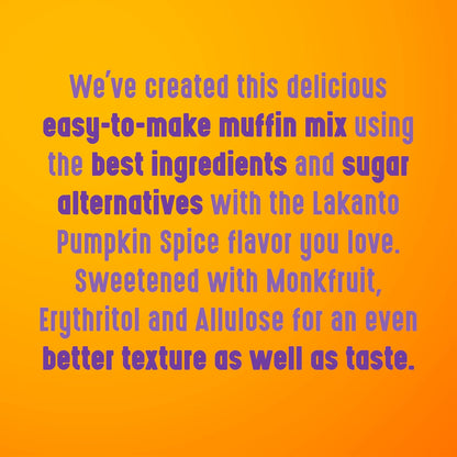 Lakanto Pumpkin Spice Muffin Mix - Naturally Sweetened Cozy Baking Companion for Calm Morning Rituals
