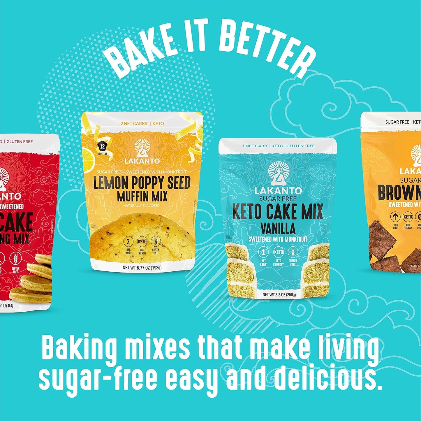 Lakanto Sugar Free Banana Nut Muffin and Bread Mix - Guilt Free Banana Loaf for Evening Tea and Calming Wind Down