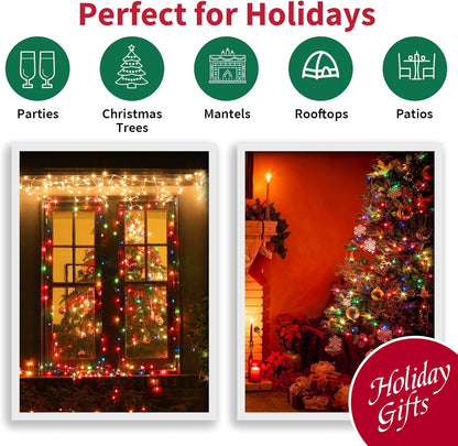 LAMPHOME 21.6FT LED Outdoor String Lights 100 Bulbs Connect Up to 45 Sets for Yard Fence Facade