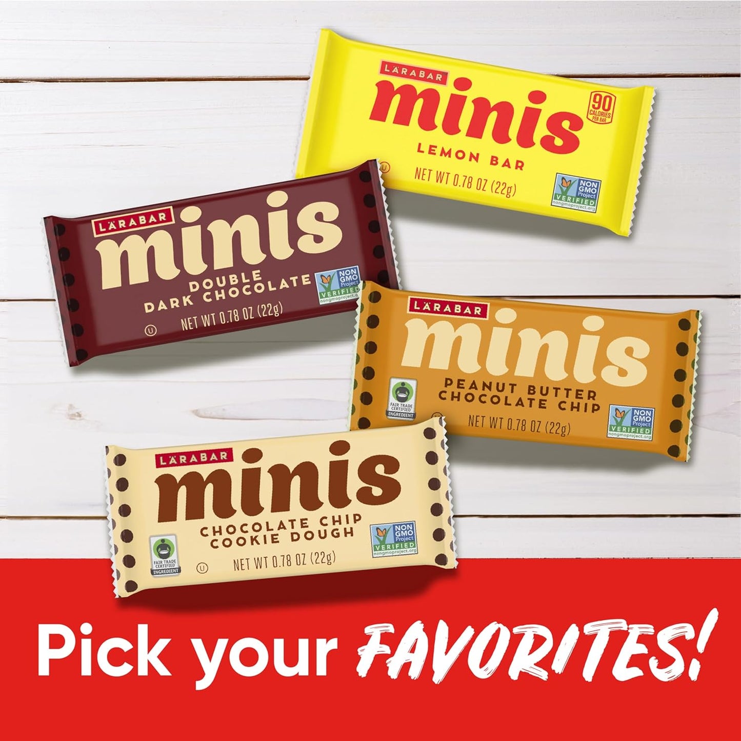 Larabar Minis Variety Pack Present – Travel Friendly Snack Care Package for Coworkers, 30 Mini Bars