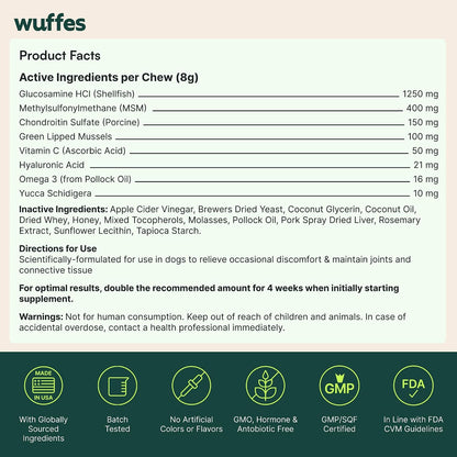 Large Breed Joint Supplement – Post-Hike Recovery Chews for Active Dogs