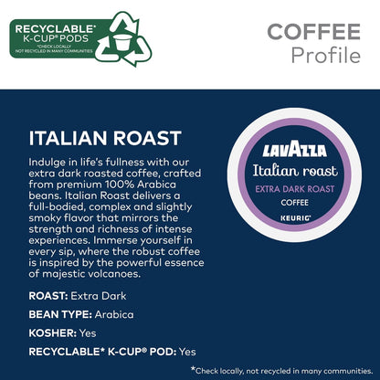 Lavazza Coffee Variety Pack – Office Break Room Pods for Shared Keurig Machines, 60 Count Assortment