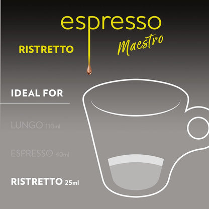 Lavazza Espresso Maestro Ristretto Heritage Blend Pods – Sophisticated Espresso Ritual for Modern Dining Rooms, Nespresso Original Compatible