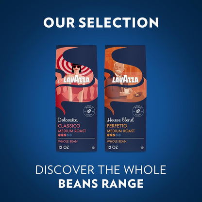 Lavazza House Blend Perfetto Whole Bean Coffee 12oz – Balanced Caramel-Note Coffee for Relaxed Breakfast Nooks, Italian Whole Bean Blend