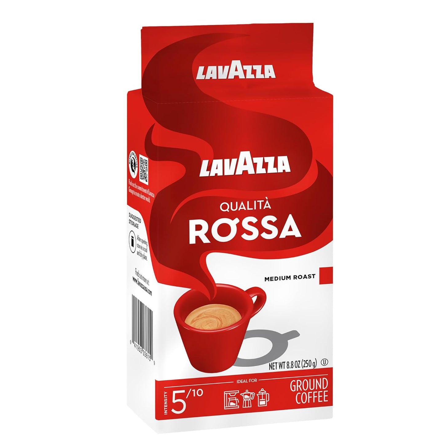 Lavazza Qualità Rossa Ground Coffee – Valentine's Day Gift for Him, Authentic Italian Espresso Blend