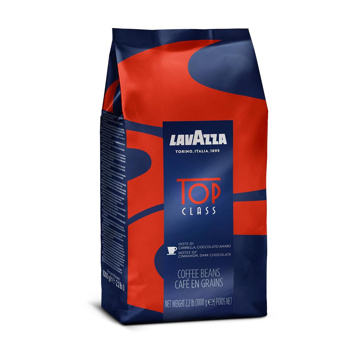 Lavazza Top Class Whole Bean Espresso – Distraction-Free Morning Coffee for Remote Workstations and Pre-Meeting Brewing Routines