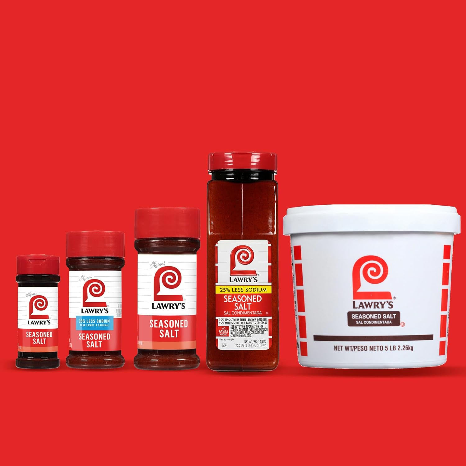 Lawry's 25% Less Sodium Seasoned Salt – High-Volume 6-Pack for Foodservice Pros, Batch Cooking and Busy Prep Days