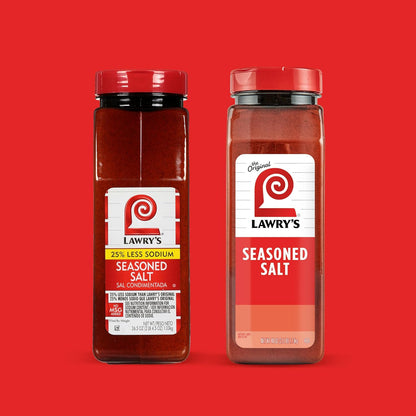 Lawry's 25% Less Sodium Seasoned Salt – High-Volume 6-Pack for Foodservice Pros, Batch Cooking and Busy Prep Days