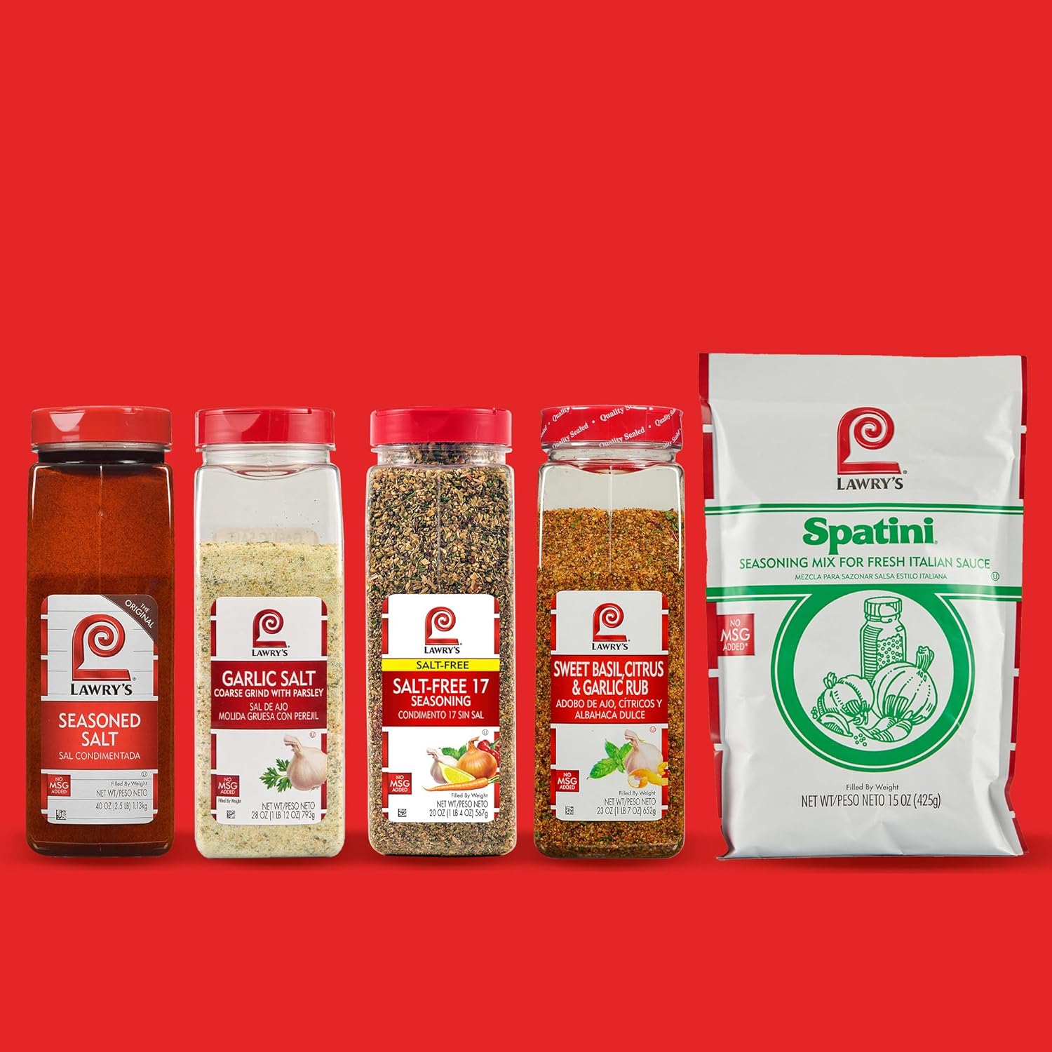 Lawry's 25% Less Sodium Seasoned Salt – High-Volume 6-Pack for Foodservice Pros, Batch Cooking and Busy Prep Days