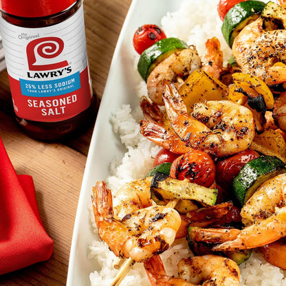 Lawry's 25% Less Sodium Seasoned Salt – Senior-Friendly Seasoning Blend for Low-Sodium Diets