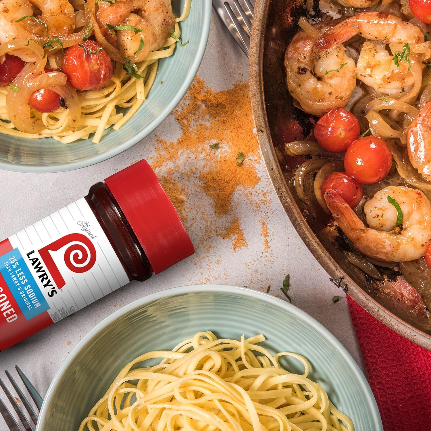 Lawry's 25% Less Sodium Seasoned Salt – Senior-Friendly Seasoning Blend for Low-Sodium Diets