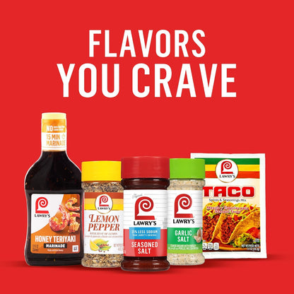 Lawry's 25% Less Sodium Seasoned Salt – Senior-Friendly Seasoning Blend for Low-Sodium Diets