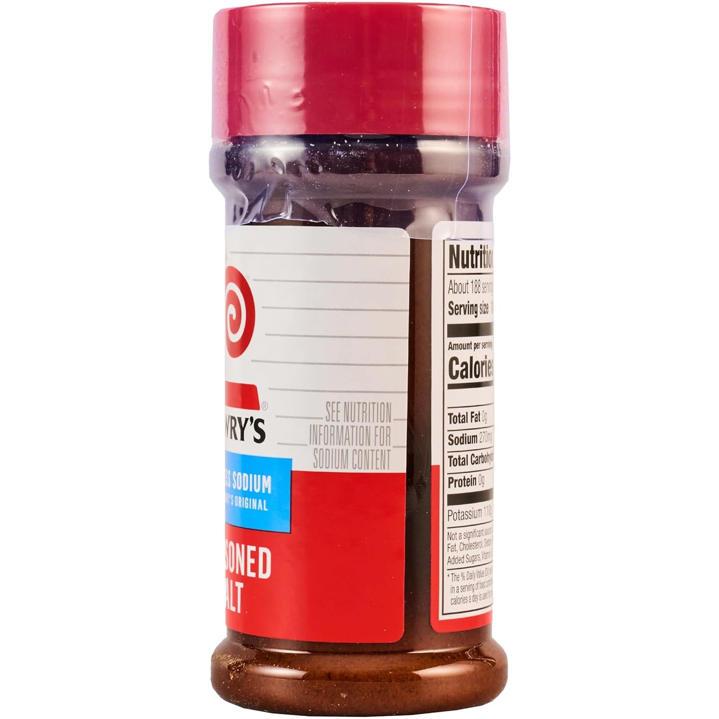 Lawry's 25% Less Sodium Seasoned Salt – Senior-Friendly Seasoning Blend for Low-Sodium Diets