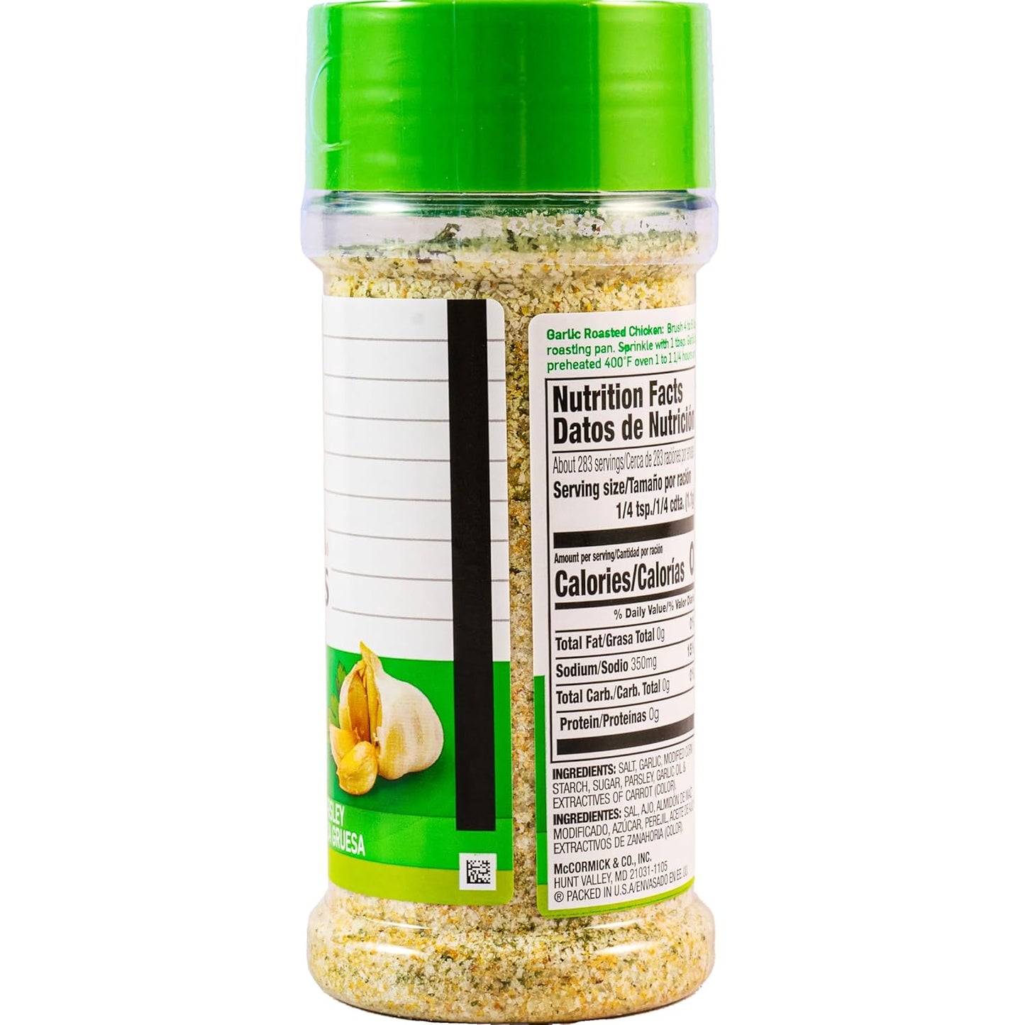 Lawry's Garlic Salt – Easy Table-Side Seasoning for Kid Snacks Like Eggs and Fries, 11 oz Shaker