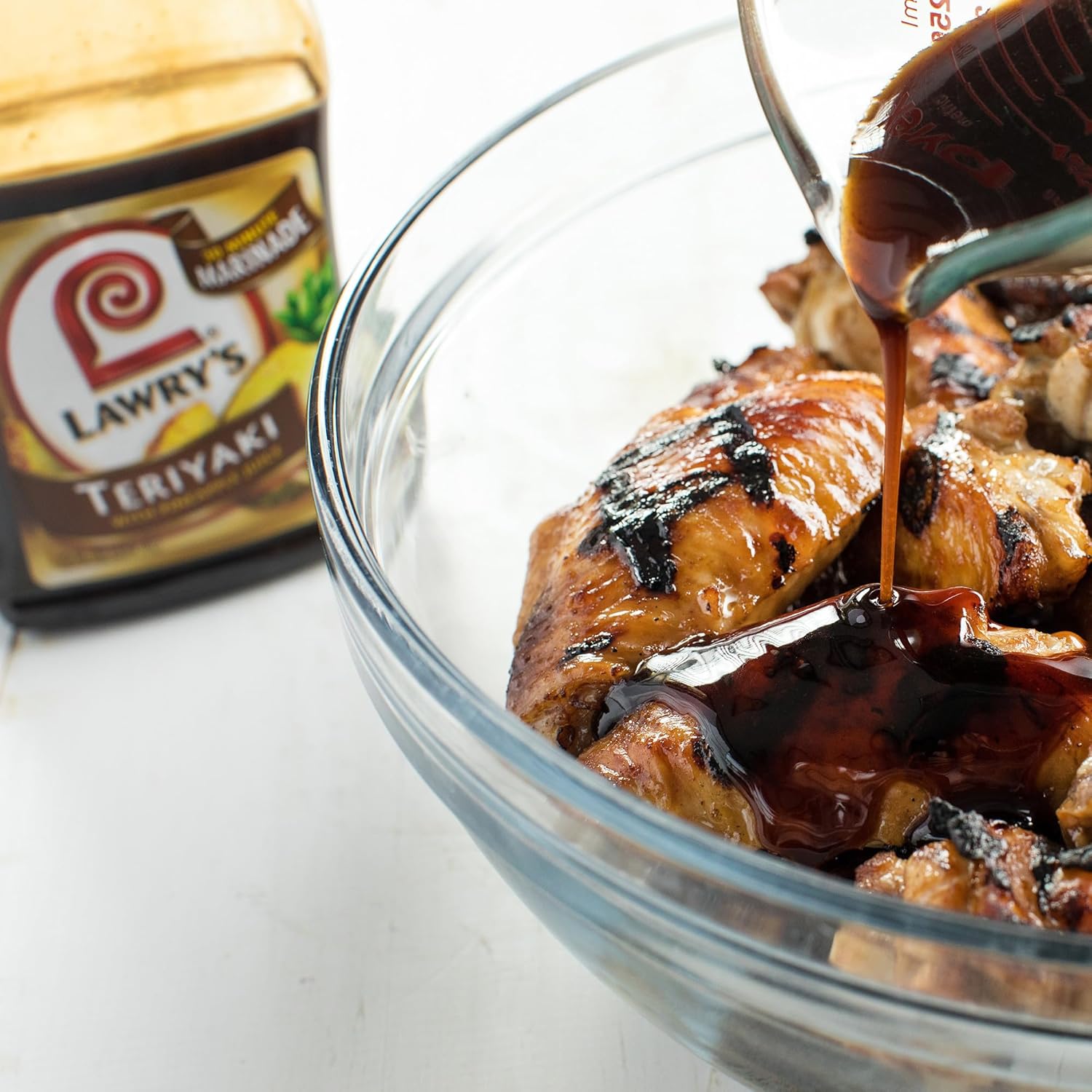 Lawry's Teriyaki With Pineapple Juice Marinade – Camp Cookout Sauce for Kabobs, Burgers, and Grilled Fish, 12 fl oz