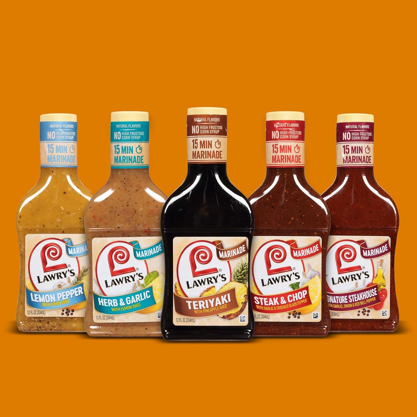 Lawry's Teriyaki With Pineapple Juice Marinade – Camp Cookout Sauce for Kabobs, Burgers, and Grilled Fish, 12 fl oz