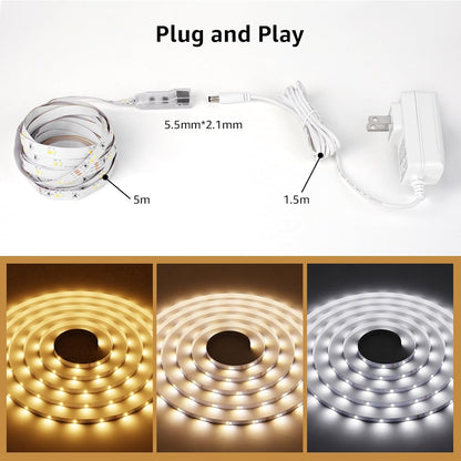 Lepro LED Tunable White Strip Light – Bath and Mindfulness Room Glow, 16.4ft Soothing Tunable White Tape