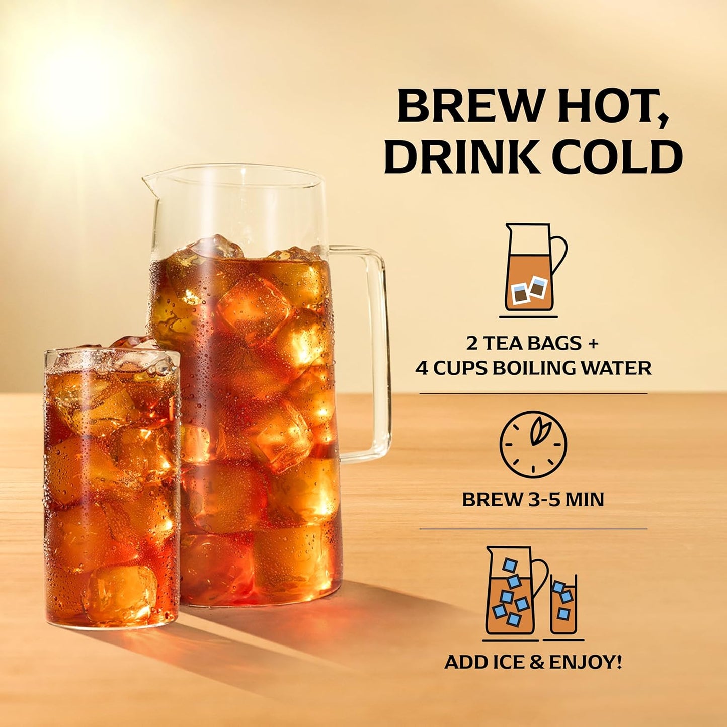Lipton Iced Tea Bags Unsweetened – Distraction Free Sugar Free Beverage for Office Break Room Stocking, Pack of 24