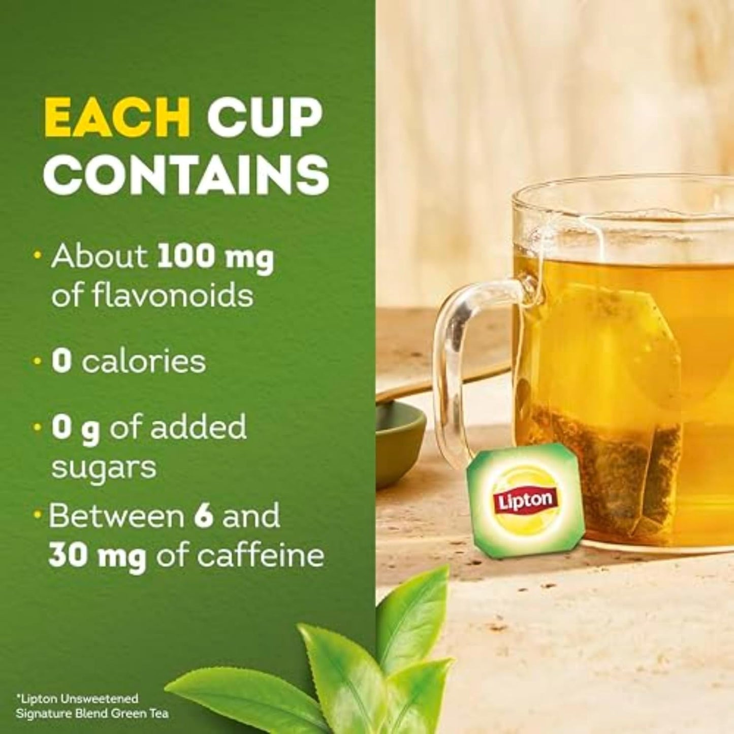 Lipton Unsweetened Green Tea – Picnic and Camping Tea, 40-Count Box for Travel