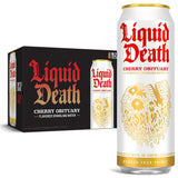 Liquid Death Psycho Cider Sparkling Water – Agave-Sweetened Mindful Hydration Ritual Without the Sugar Crash, 12 Fl Oz Pack of 12