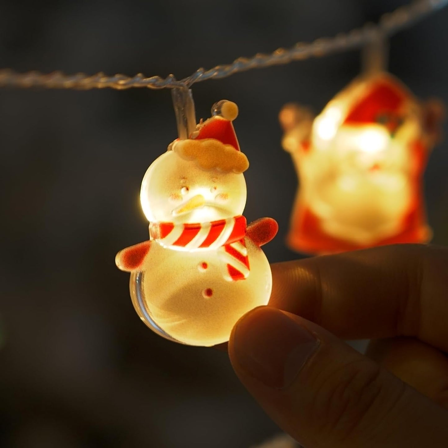 LOLStar Christmas Fairy Lights for Kids – Flameless Holiday String Lights with Christmas Icons for Toddler Bedroom and Nursery Decor